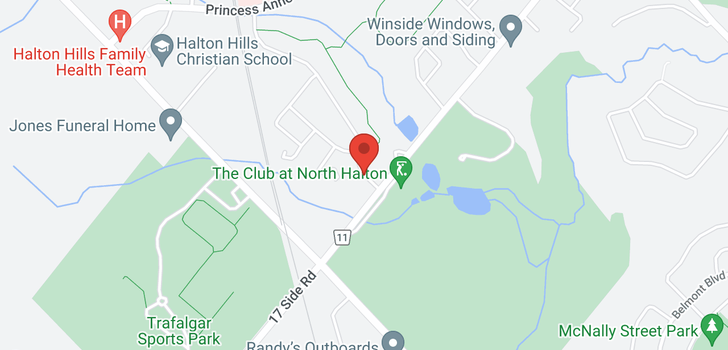 map of 3 Halton Hills Drive